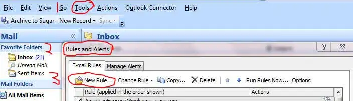 Outlook Rules